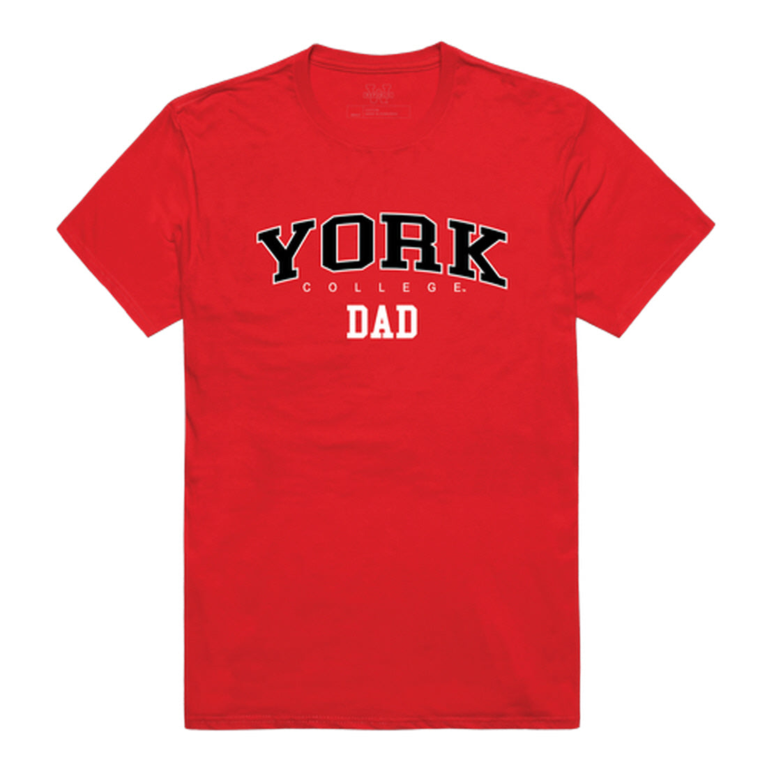 York College Cardinals Dad Tee T-Shirt - Heather Grey, Small