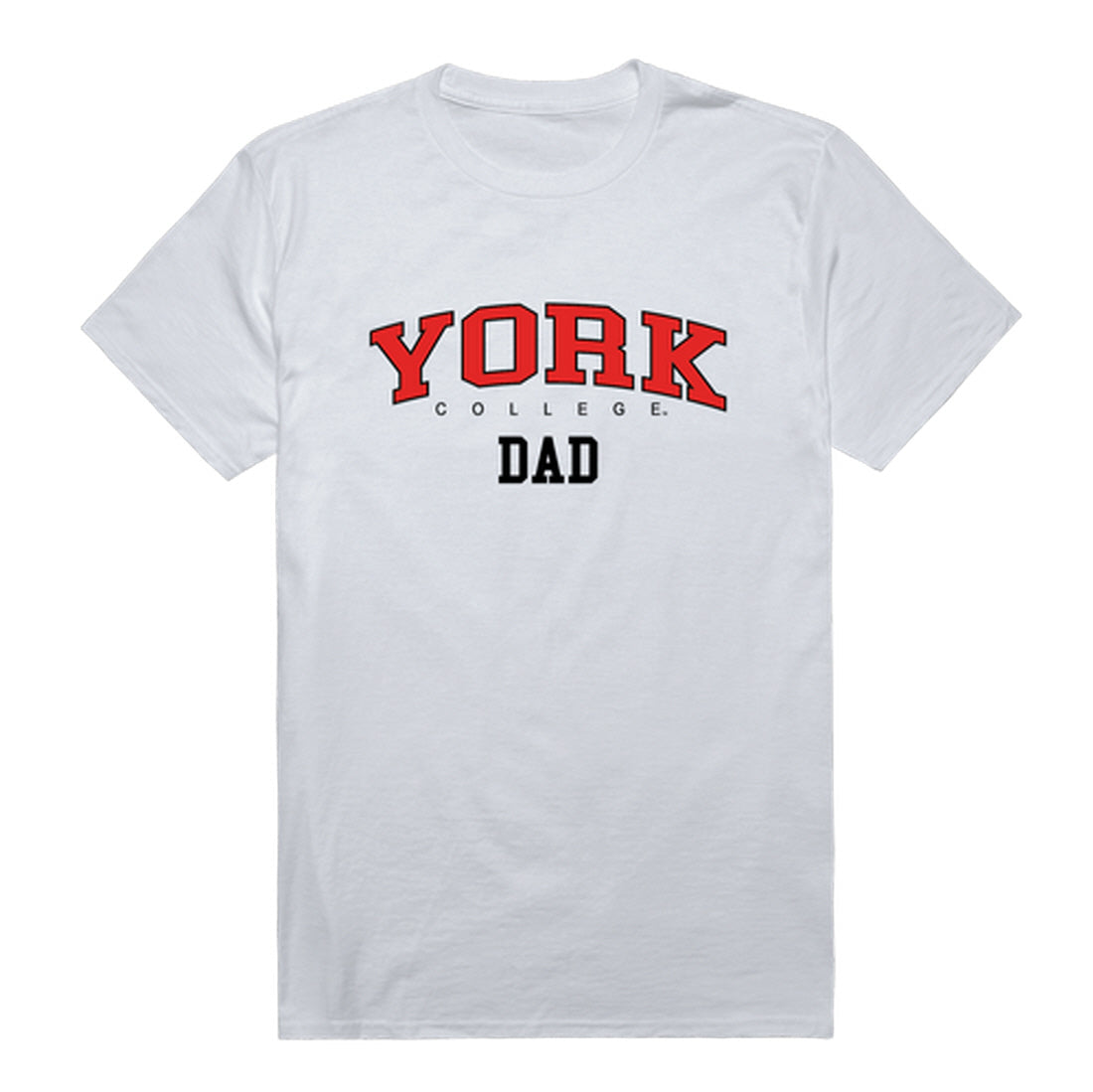 York College Cardinals Dad Tee T-Shirt - Heather Grey, Small