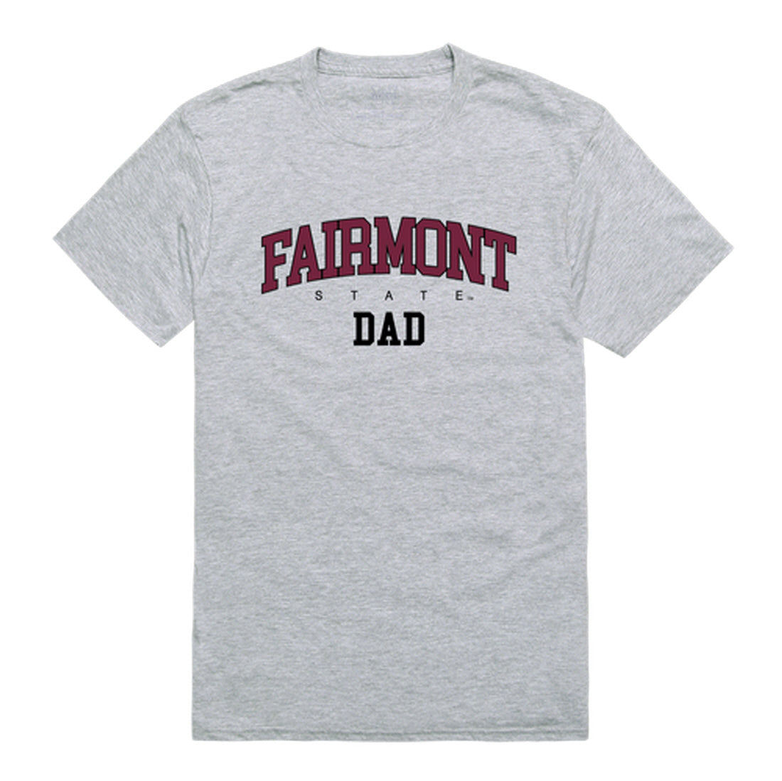 Fairmont State Falcons Dad Tee T-Shirt - Heather Grey, Small