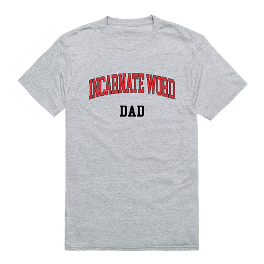 Incarnate Word Cardinals Dad Tee T-Shirt - Heather Grey, Small