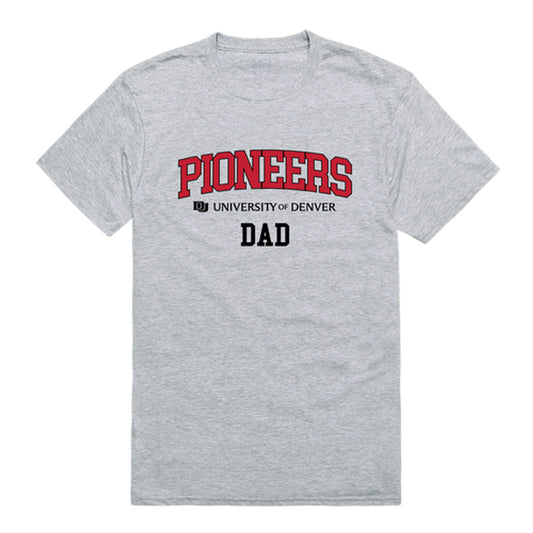 Denver Pioneers Dad Tee T-Shirt - Heather Grey, Small