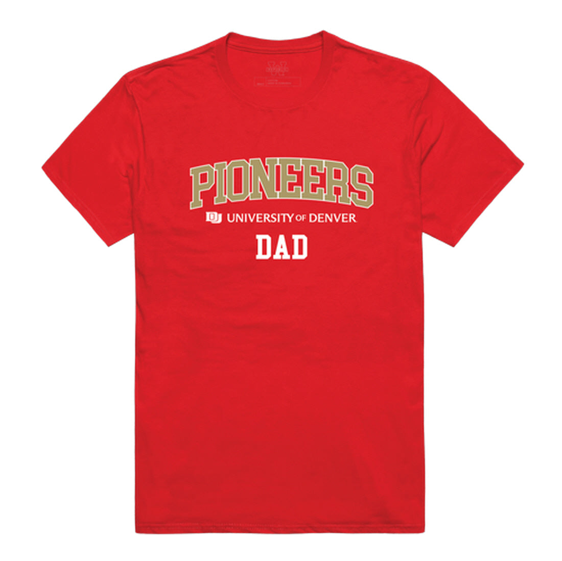 Denver Pioneers Dad Tee T-Shirt - Heather Grey, Small