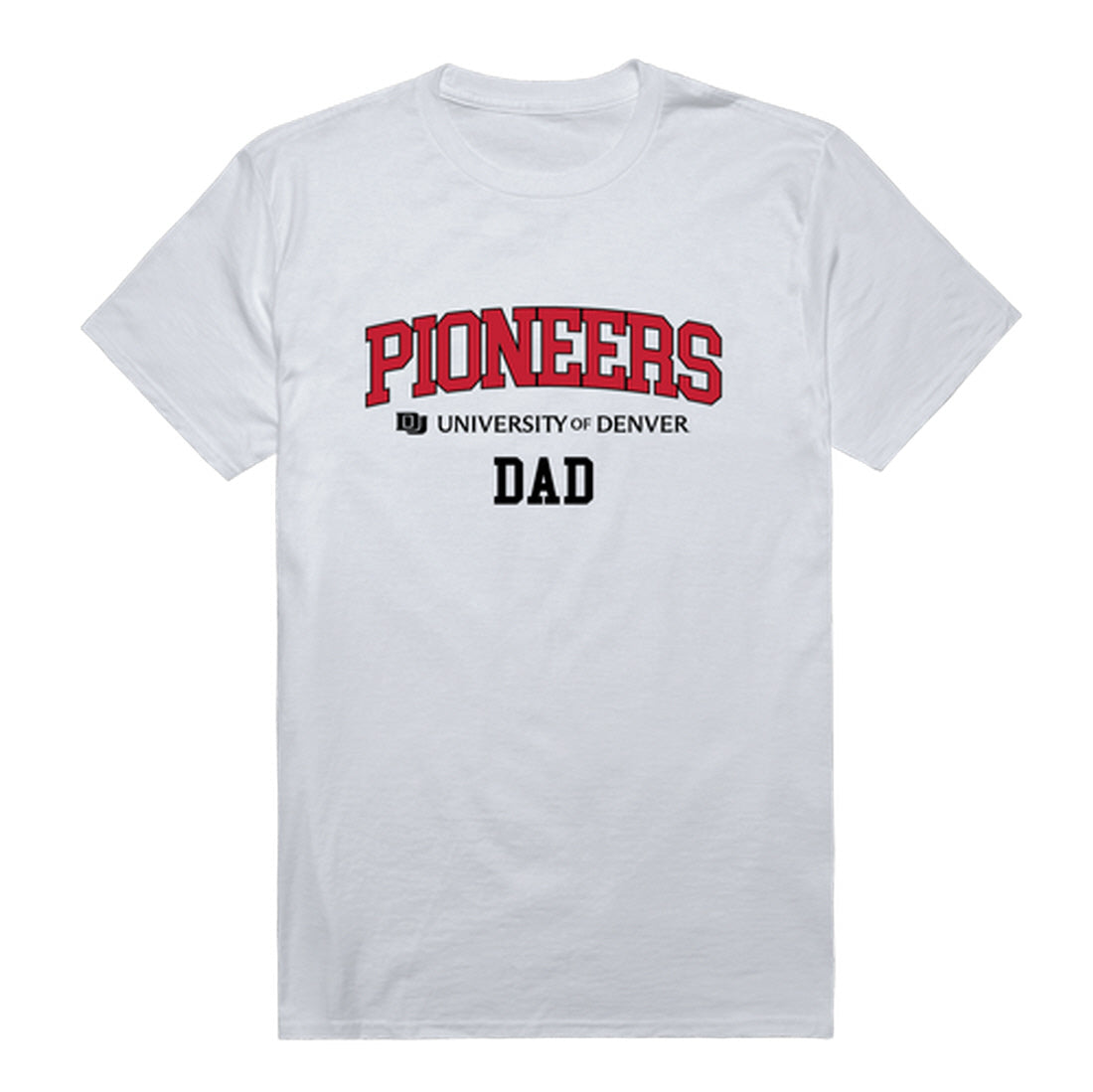 Denver Pioneers Dad Tee T-Shirt - Heather Grey, Small