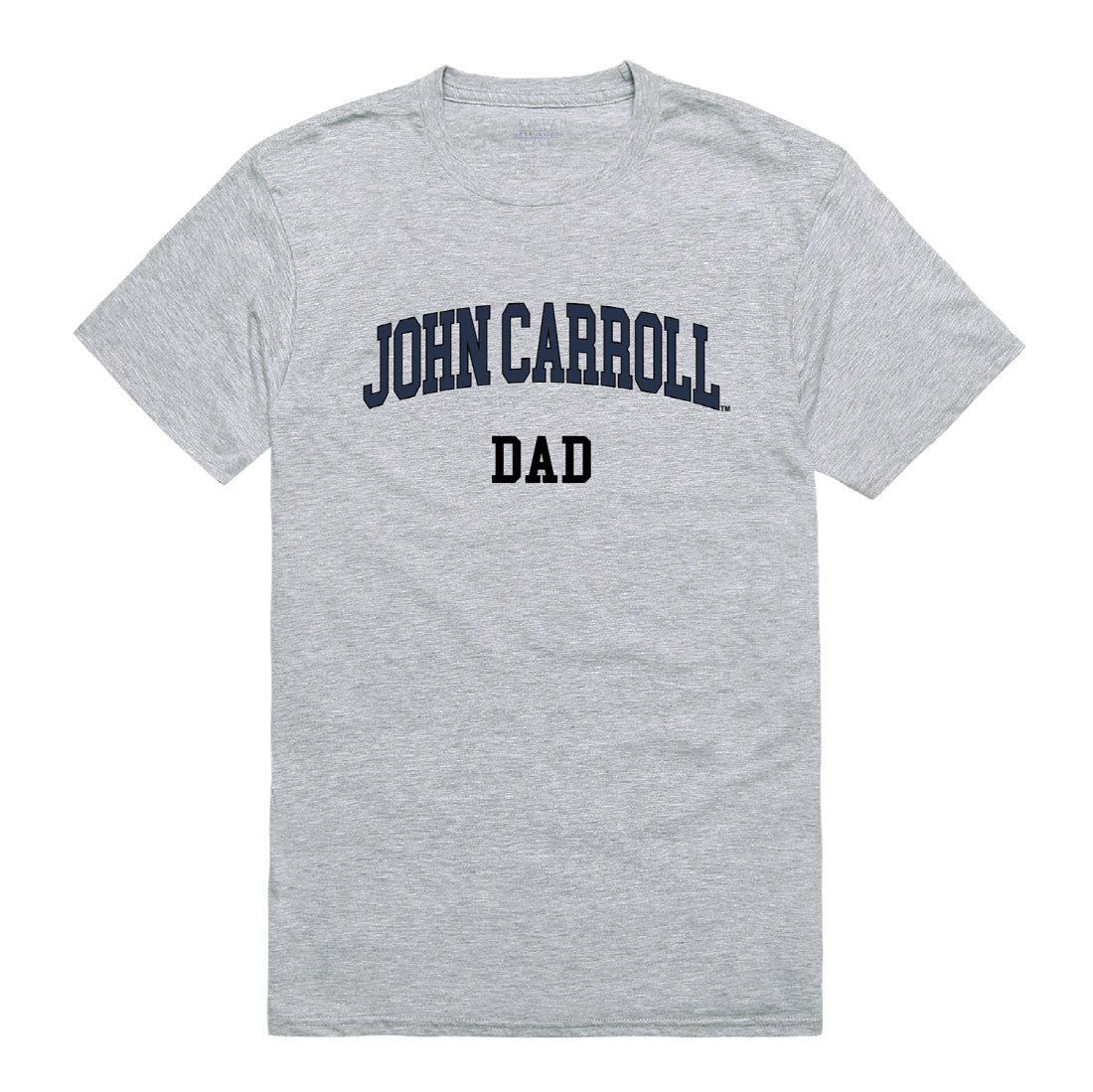 John Carroll Blue Streaks Dad Tee T-Shirt - Heather Grey, Small