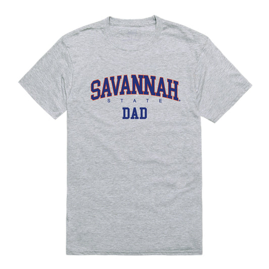 Savannah State Tigers Dad Tee T-Shirt - Heather Grey, Small