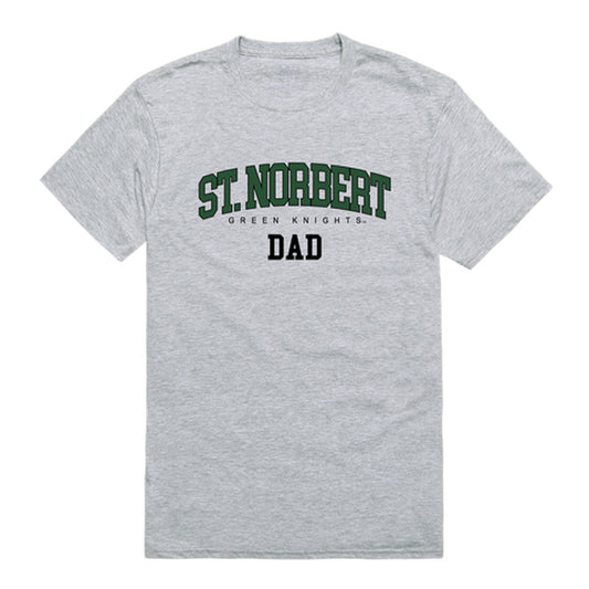 St. Norbert College Green Knights Dad Tee T-Shirt - Heather Grey, Small