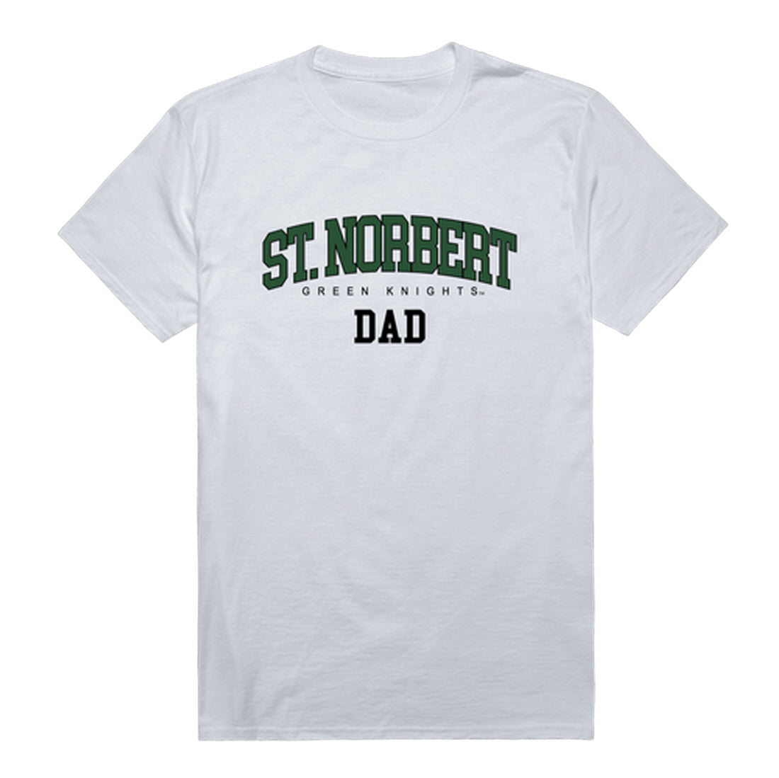 St. Norbert College Green Knights Dad Tee T-Shirt - Heather Grey, Small