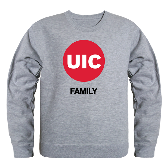 UIC University of Illinois at Chicago Flames Family Crewneck Pullover Sweatshirt Sweater