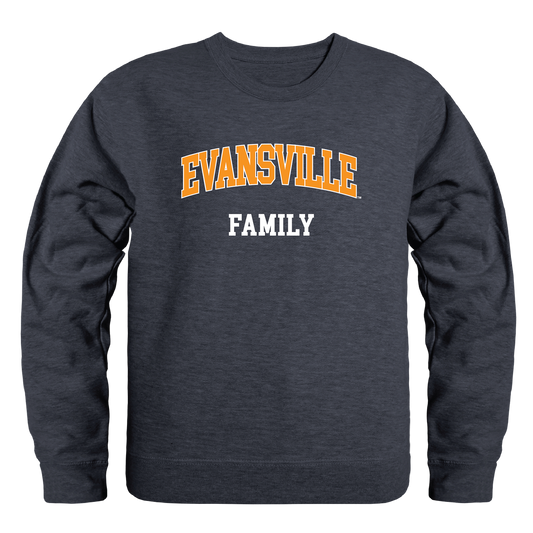 University of Evansville Purple Aces Family Crewneck Pullover Sweatshirt Sweater