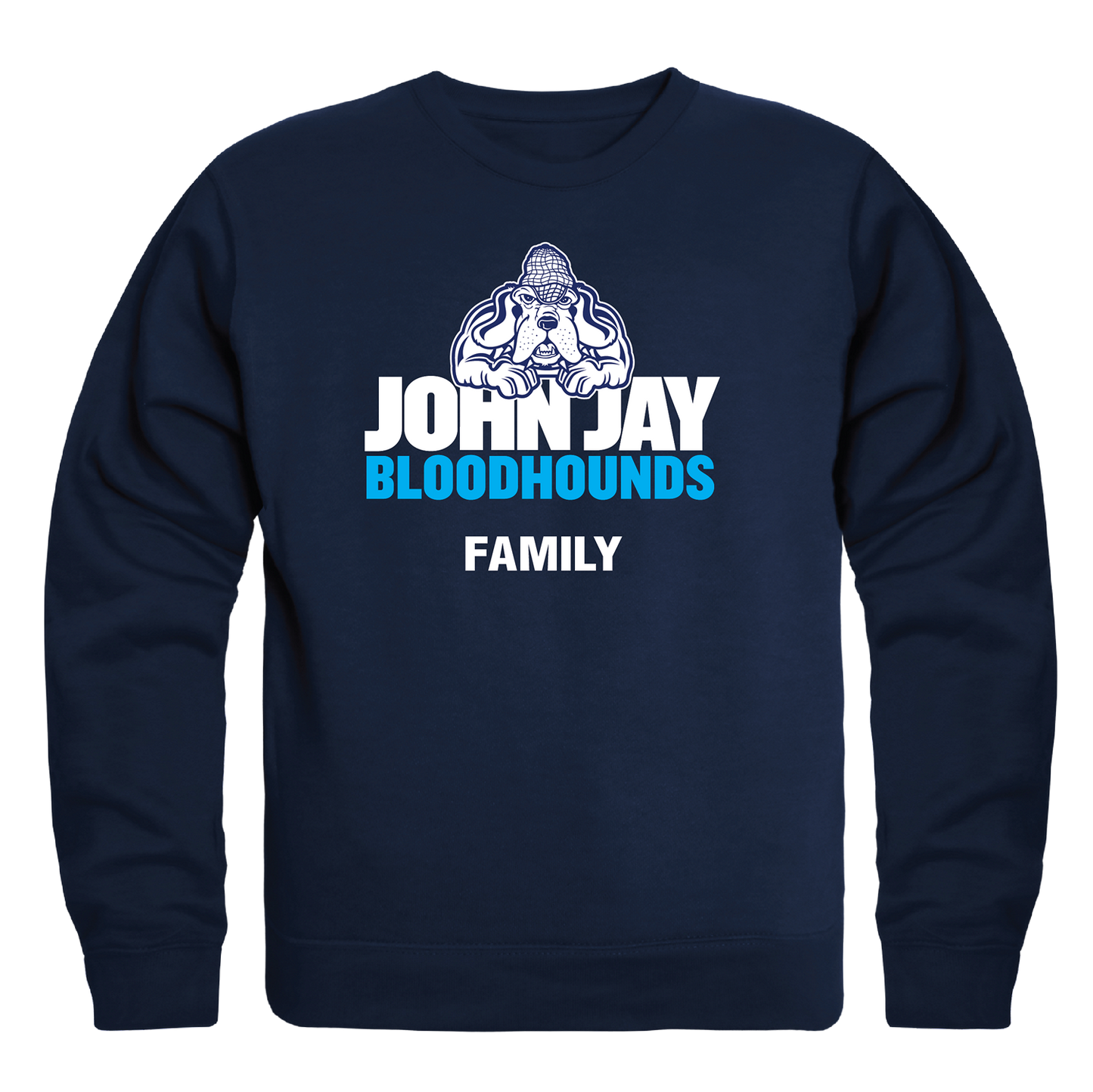John Jay College Bloodhounds Family Crewneck Pullover Sweatshirt Sweater