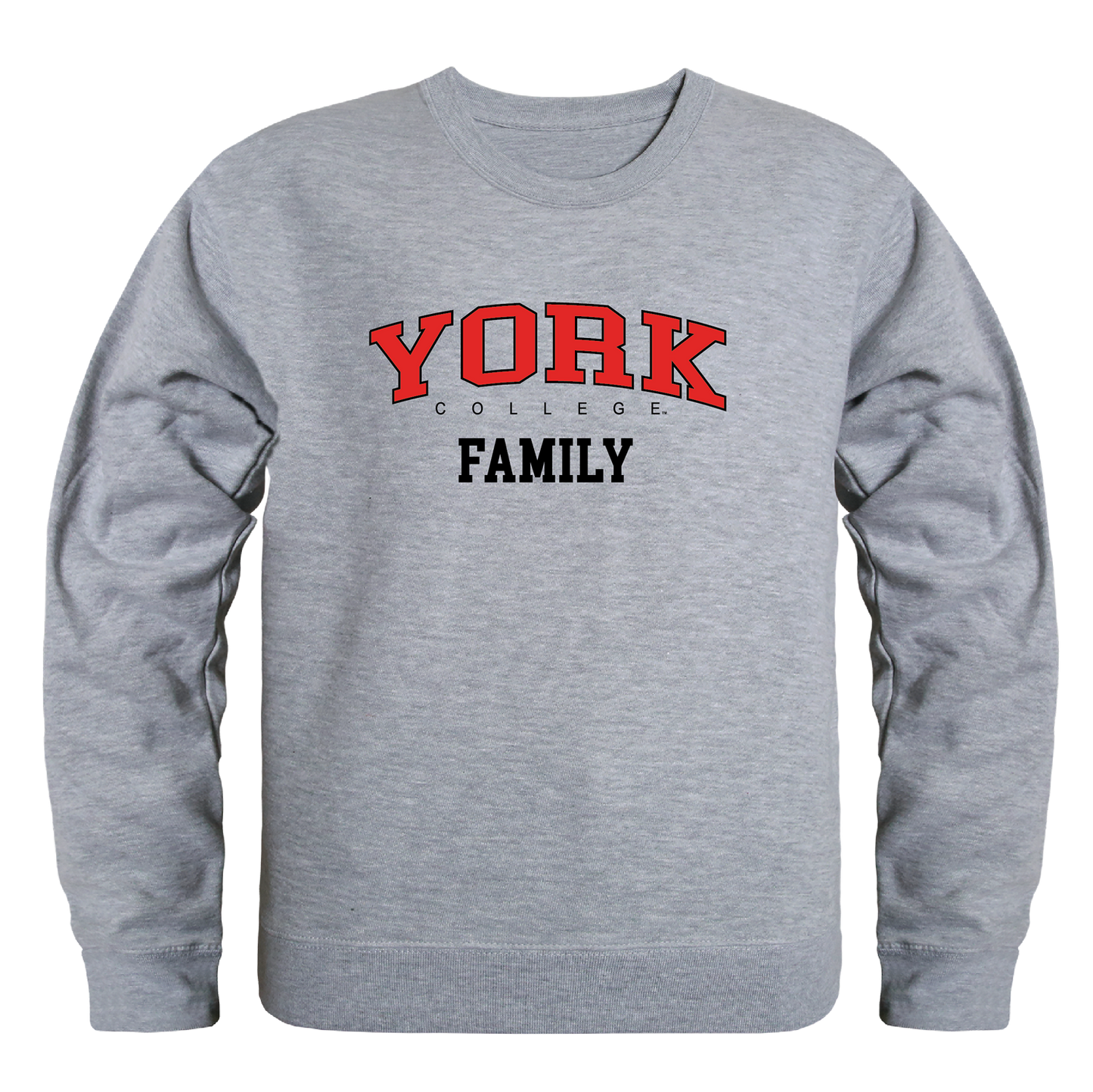 York College Cardinals Family Crewneck Pullover Sweatshirt Sweater