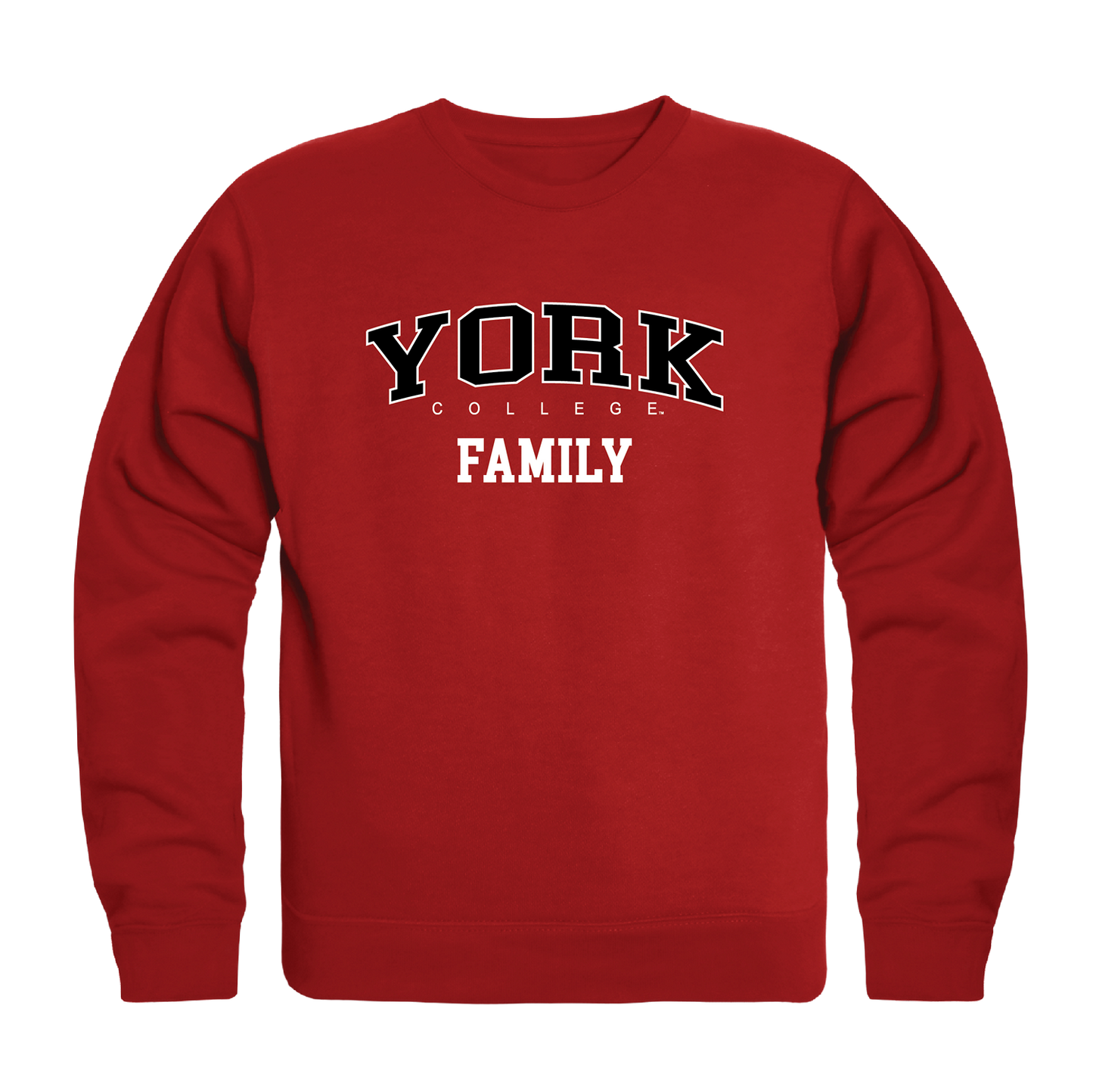 York College Cardinals Family Crewneck Pullover Sweatshirt Sweater